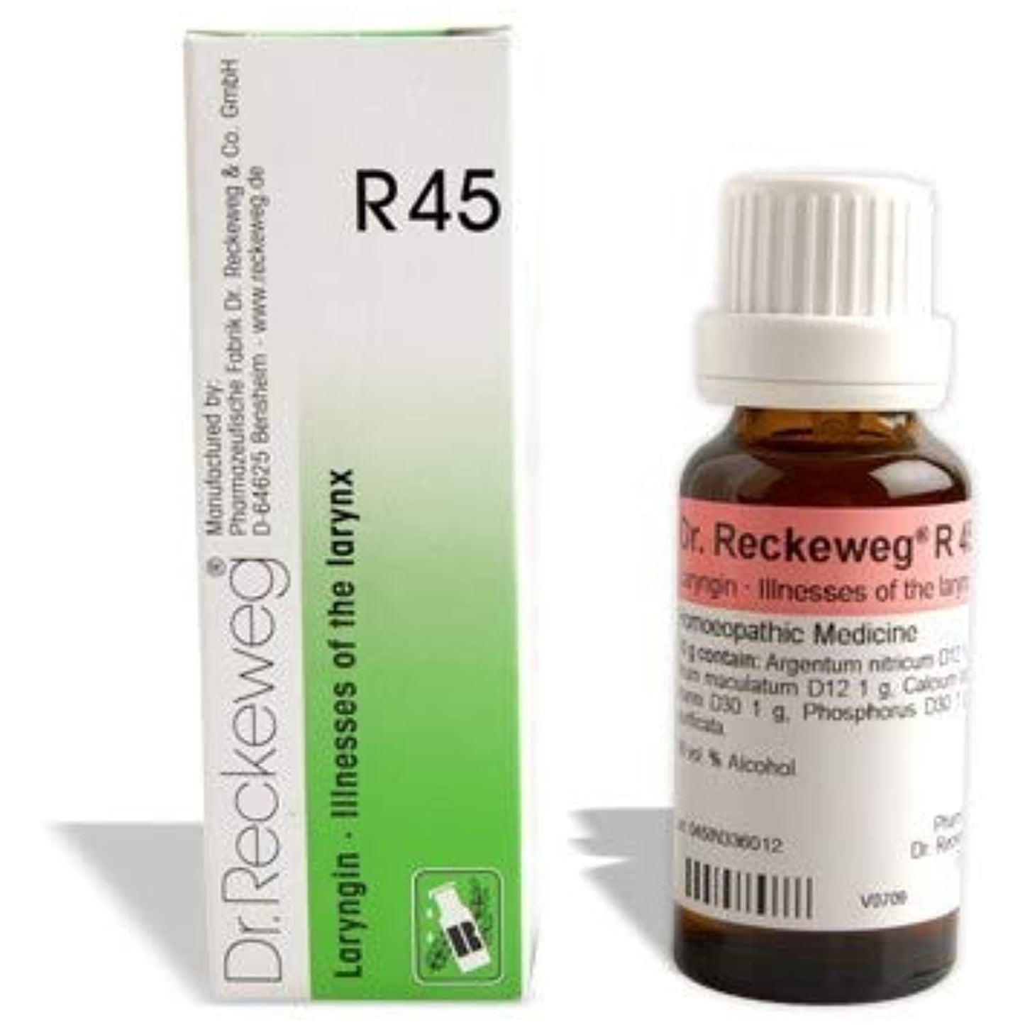 Dr. Reckeweg R45 Illnesses Of The Larynx Drop X2