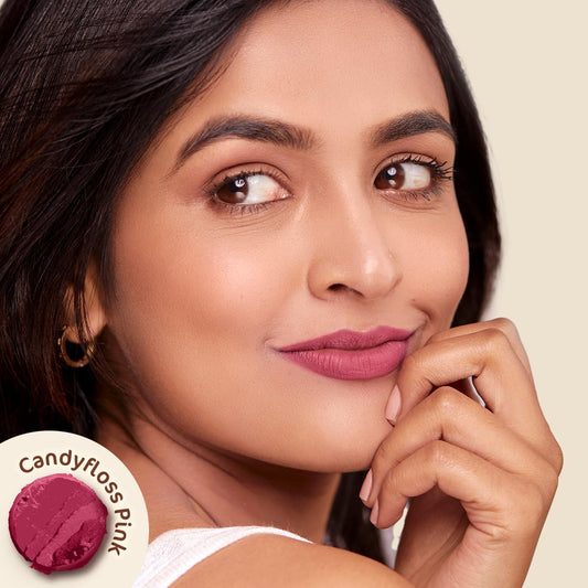 Mamaearth Moisture Matte Lipstick: 03 Candyfloss Pink, Avocado Oil & Vitamin E, 2 g