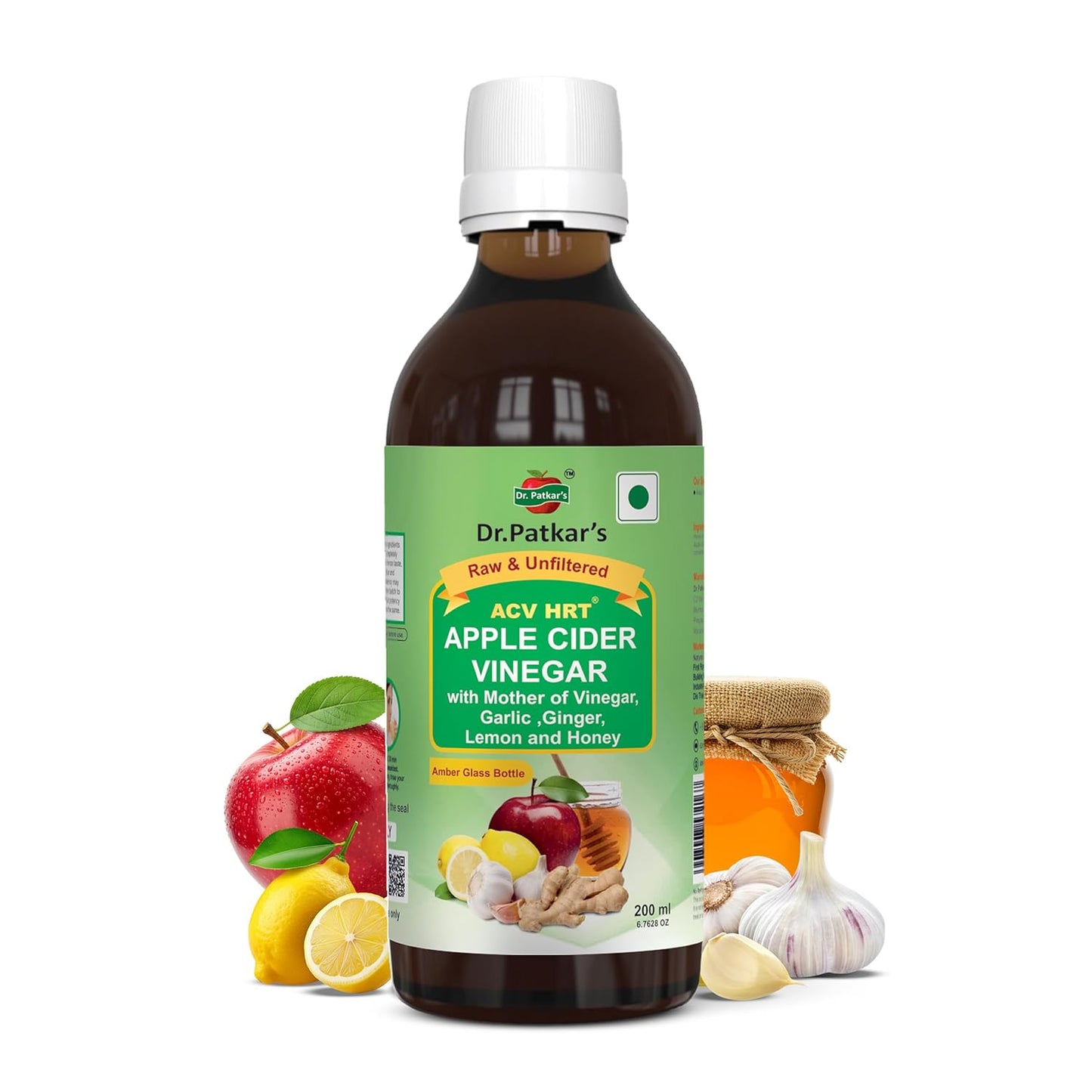 Dr. Patkar's - Apple Cider Vinegar with Ginger, Garlic, Lemon, & Honey (200ml)