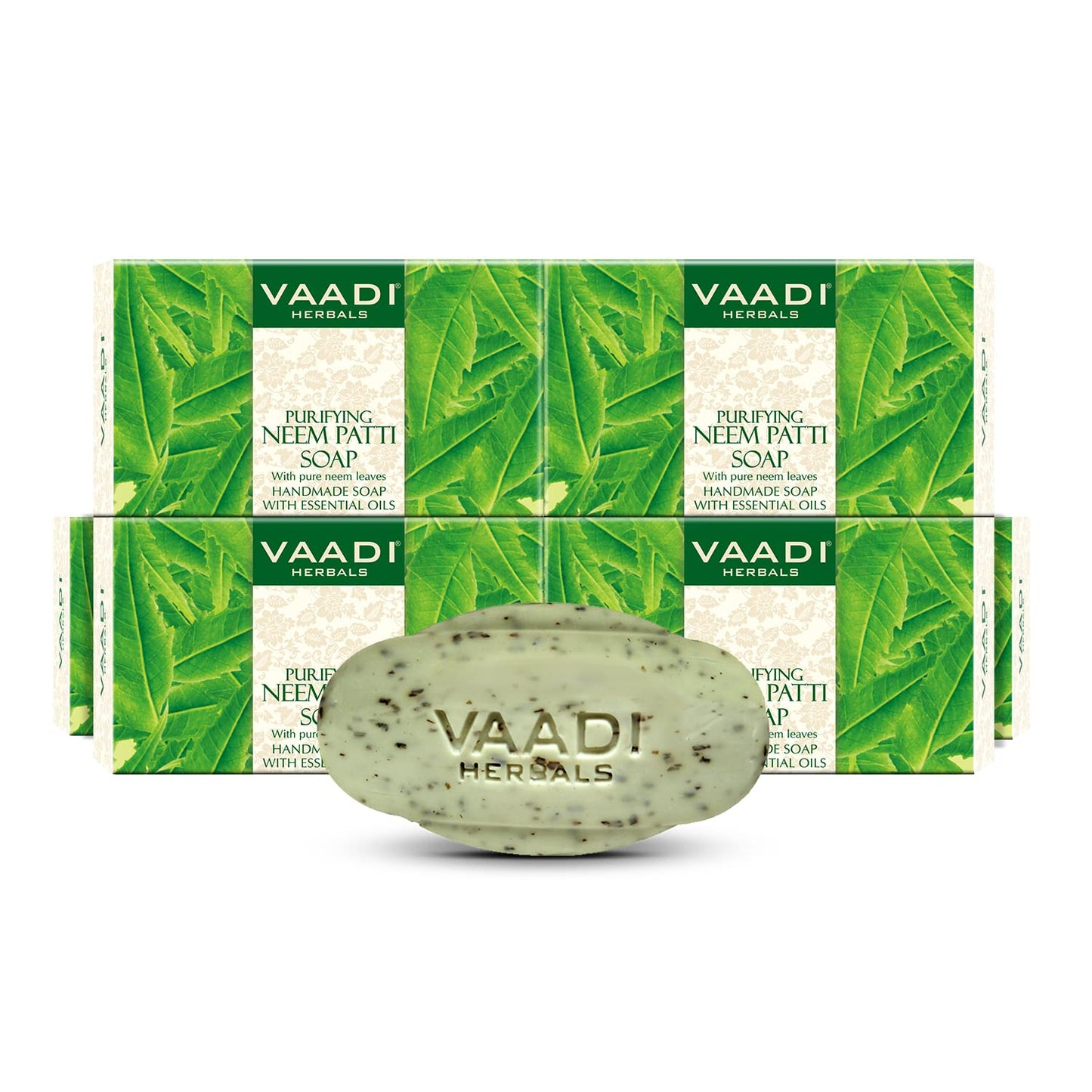Vaadi Herbals Neem Soap Bar Soap Containing Pure Neem Leaves - Natural Soap Value Pack 6 X