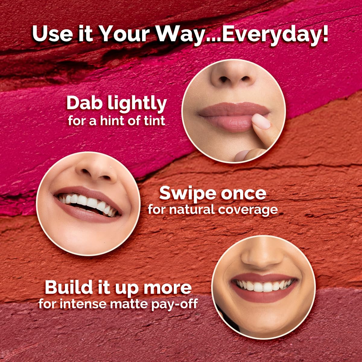 Mamaearth Moisture Matte Longstay Lipstick: Avocado Oil & Vitamin E, 2 g