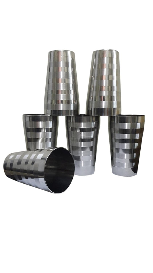 iKonbi Stainless Steel 6 Pcs Lassi/Cocktail Shaker Glass- 750 ml Each