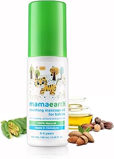 Mamaearth Soothing Massage Oil for Babies (100 ml, 0-5 Yrs,White)