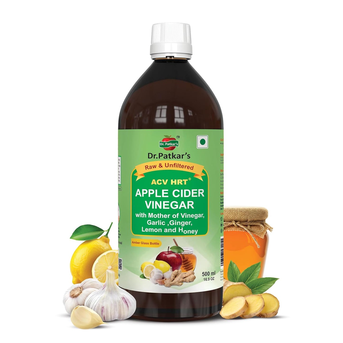 Dr. Patkar's - Apple Cider Vinegar with Ginger, Garlic, Lemon, & Honey (500ml)