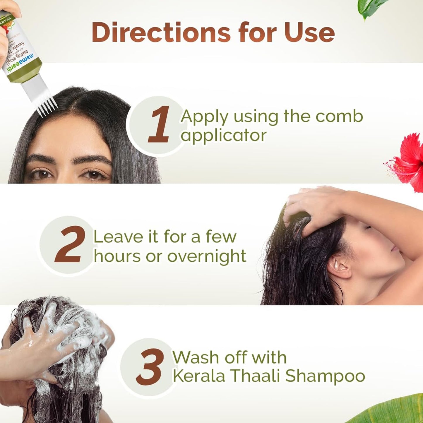 Mamaearth Kerala Thaali HairOil with Hibiscus, Bhringraj, Methi Dana & Amla for Thick & Long Hair 150 ml
