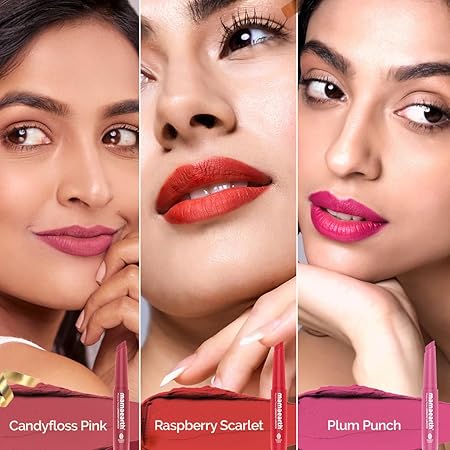 Mamaearth Moisture Matte Long Stay Lipstick Minis Gift Set: Bright & Bold