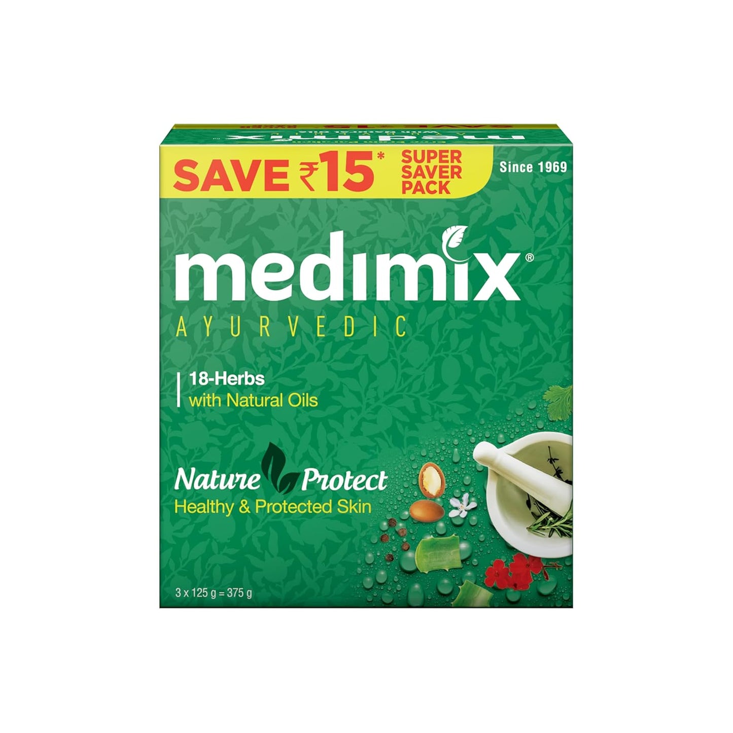 Medimix Classic 18 Herbs Soap, 125 g, Set of