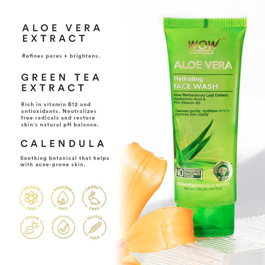 WOW Aloe Vera Face Wash: 100 ml