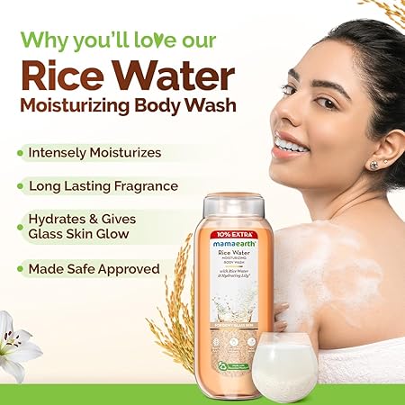 Mamaearth Rice Water Moisturizing Body Wash: 275 ml
