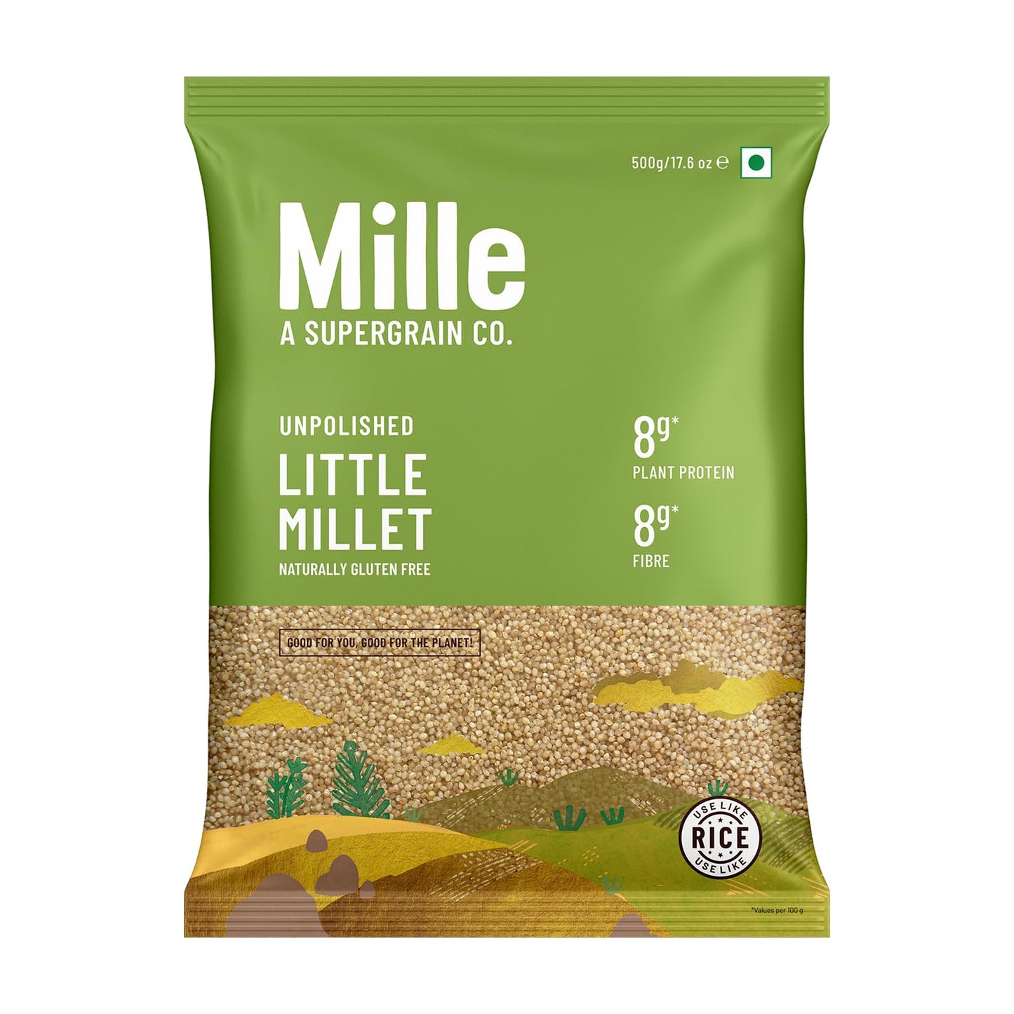 Mille Little Millet Whole Grain: 500g, Gluten