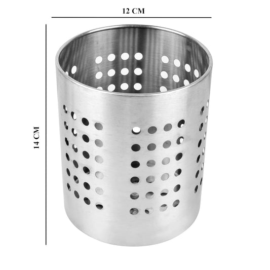 iKonbi Stainless Steel Black Leaf Cutlery Holder
