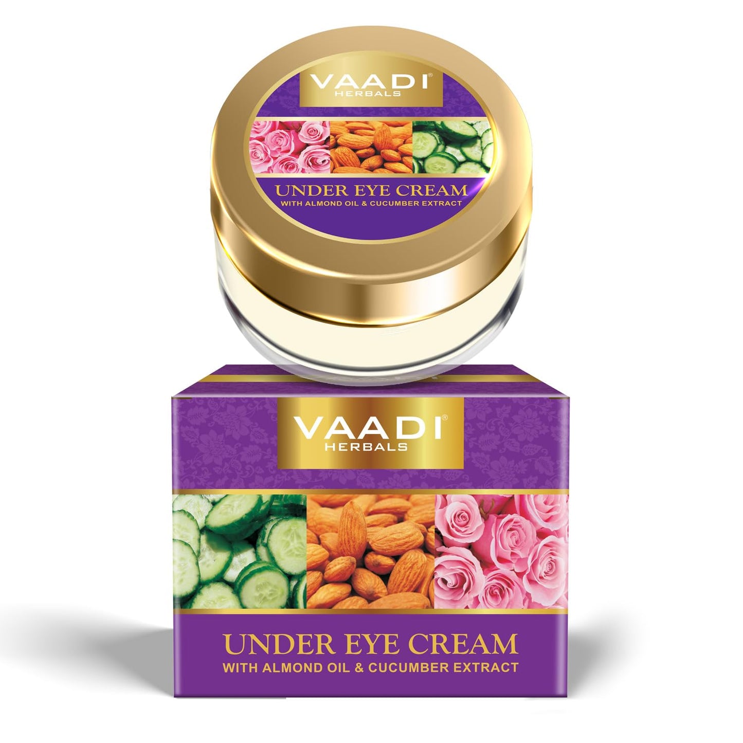 Vaadi Herbals Natural Under Eye Cream Almond Oil & Cucumber extract
