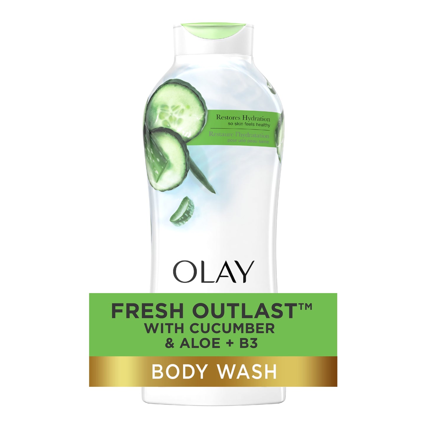 Olay Fresh Outlast BodyWash with Notes of Cucumber and Aloe, 22 fl oz