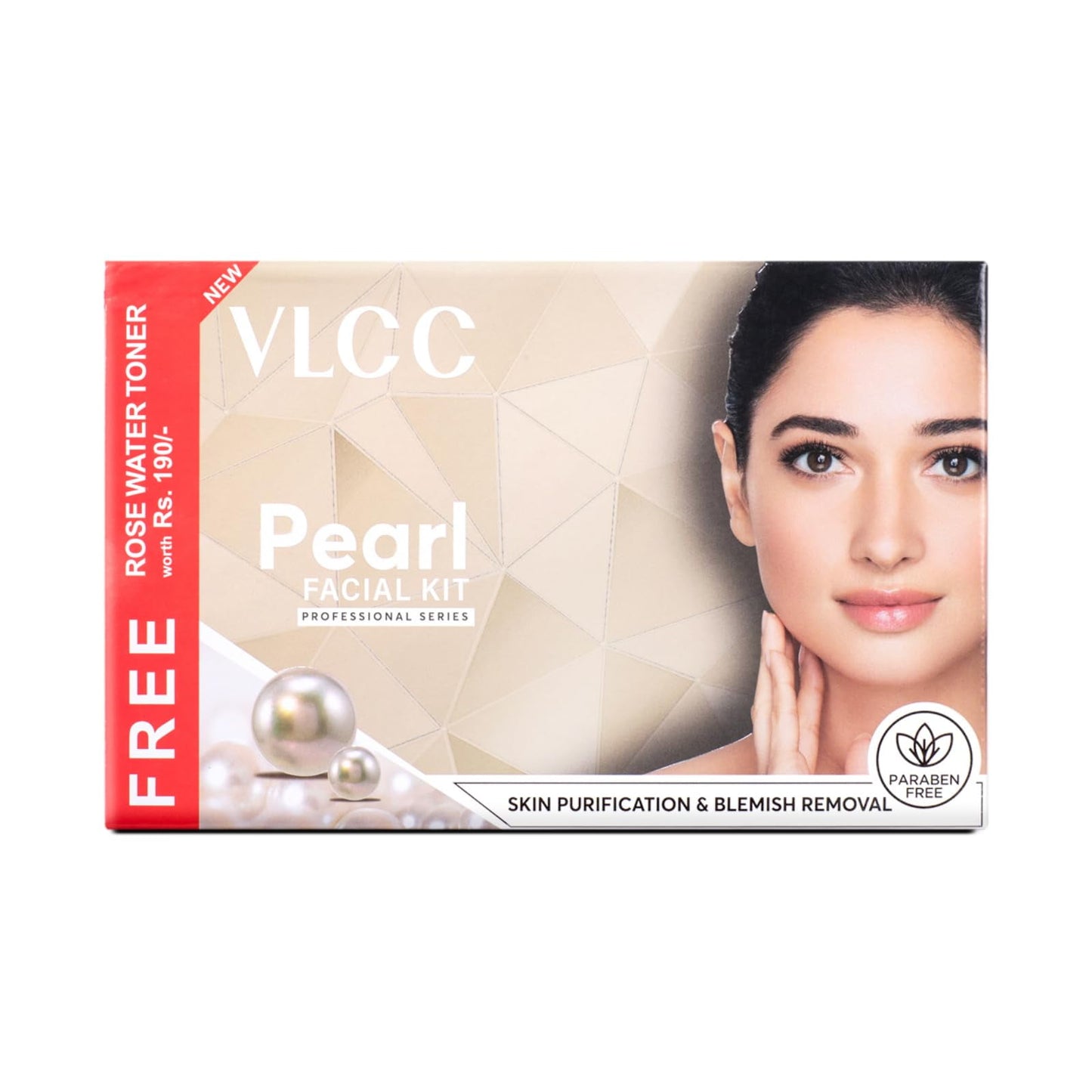 Vlcc Pearl Facial Kit With Free Rose Water Toner - 300G + 100Ml | Luminous And Radiant Ski