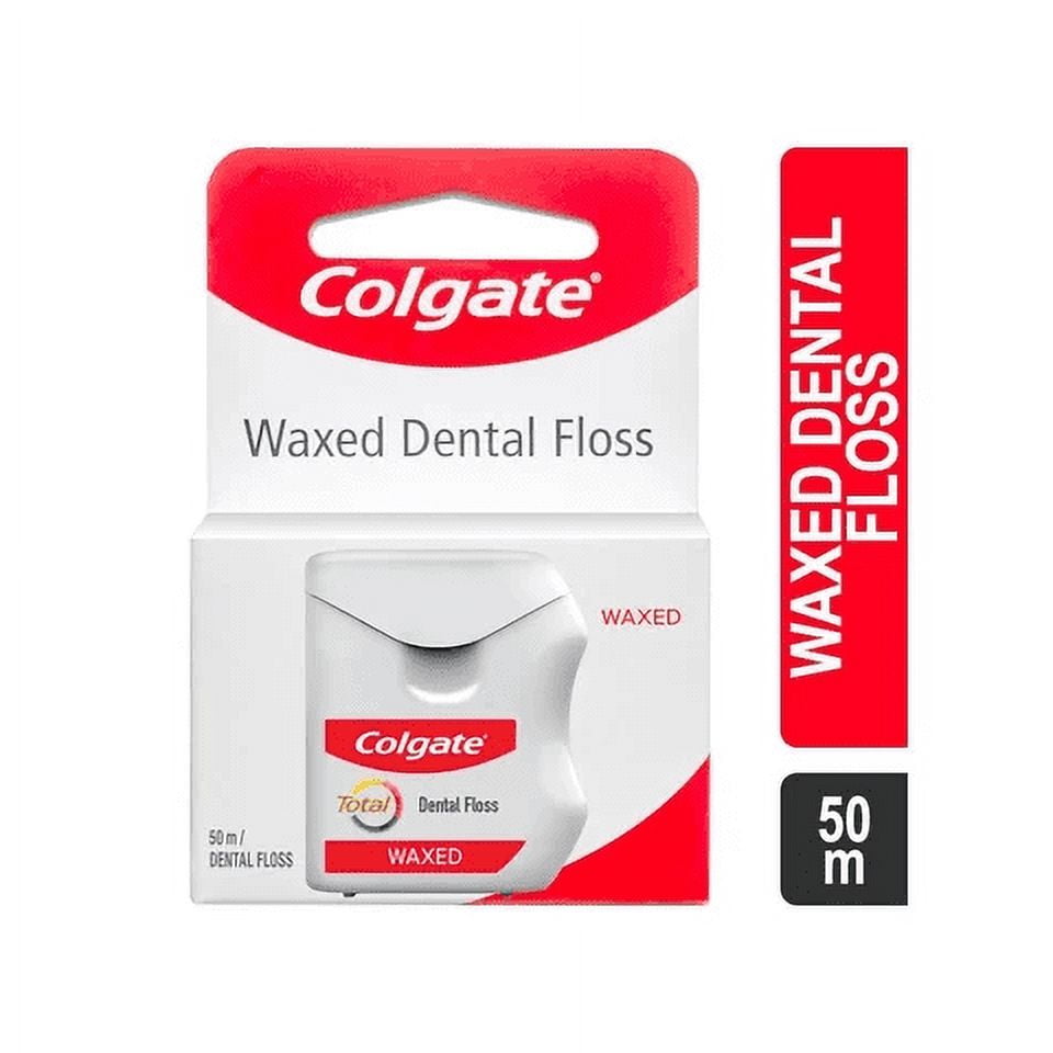 Colgate Waxed Dental Floss, 100m (50m pack of 2)