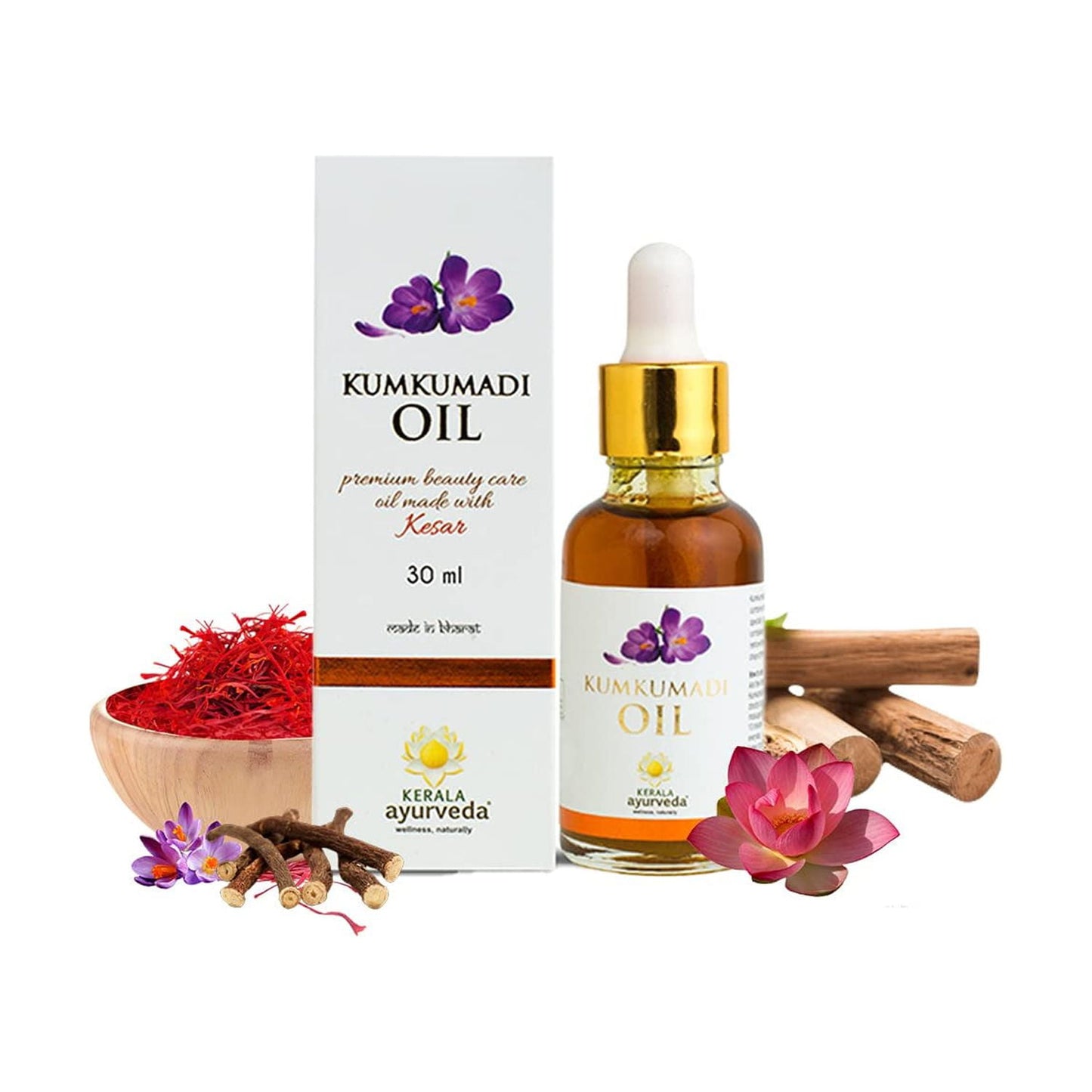 Kerala Ayurveda Kumkumadi Oil 30 Ml | Reduces Fine Lines, Pigmentation, Wrinkles, And Dark