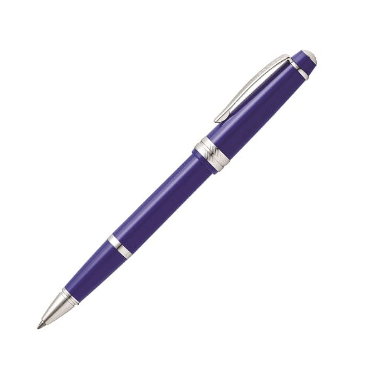 Cross® Bailey Light Rollerball Pen, Fine Point, 0.5 mm, Blue Barrel, Black Ink