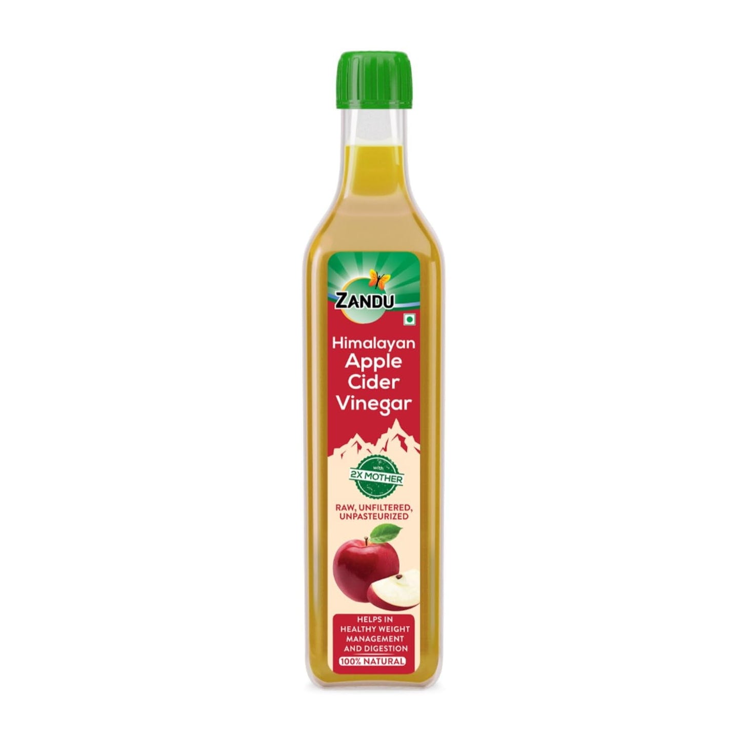 Zandu Himalayan Apple Cider Vinegar| Goodness of 2x Mother of Vinegar| Sourced from Himala