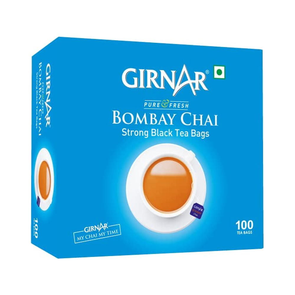 Girnar Black Tea Bags - Bombay Chai (100 Bags) - Girnar Tea