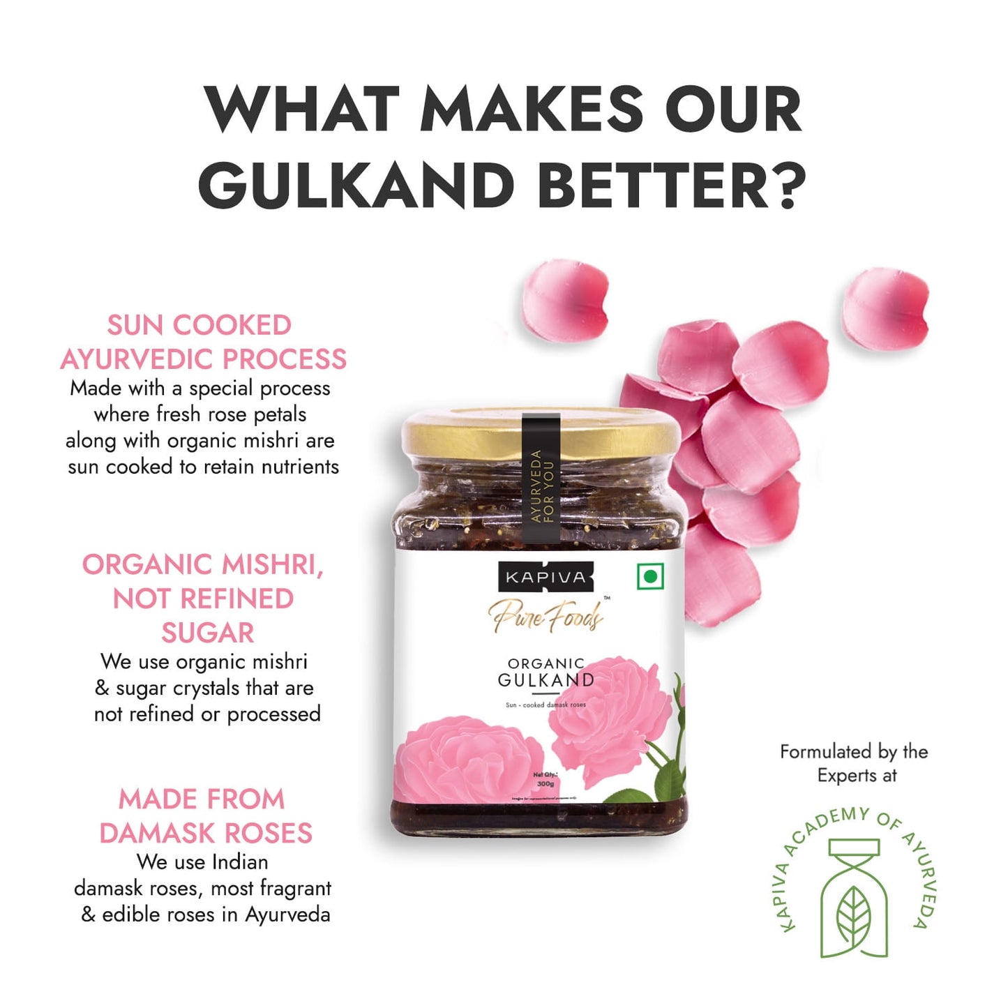 Kapiva Organic Gulkand, 300 g