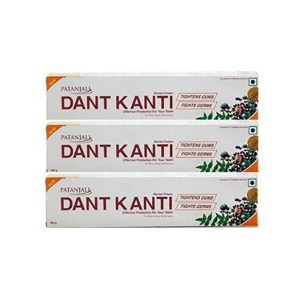Patanjali Dant Kanti Natural Toothpaste Ayurvedic 100g (Pack of 3)