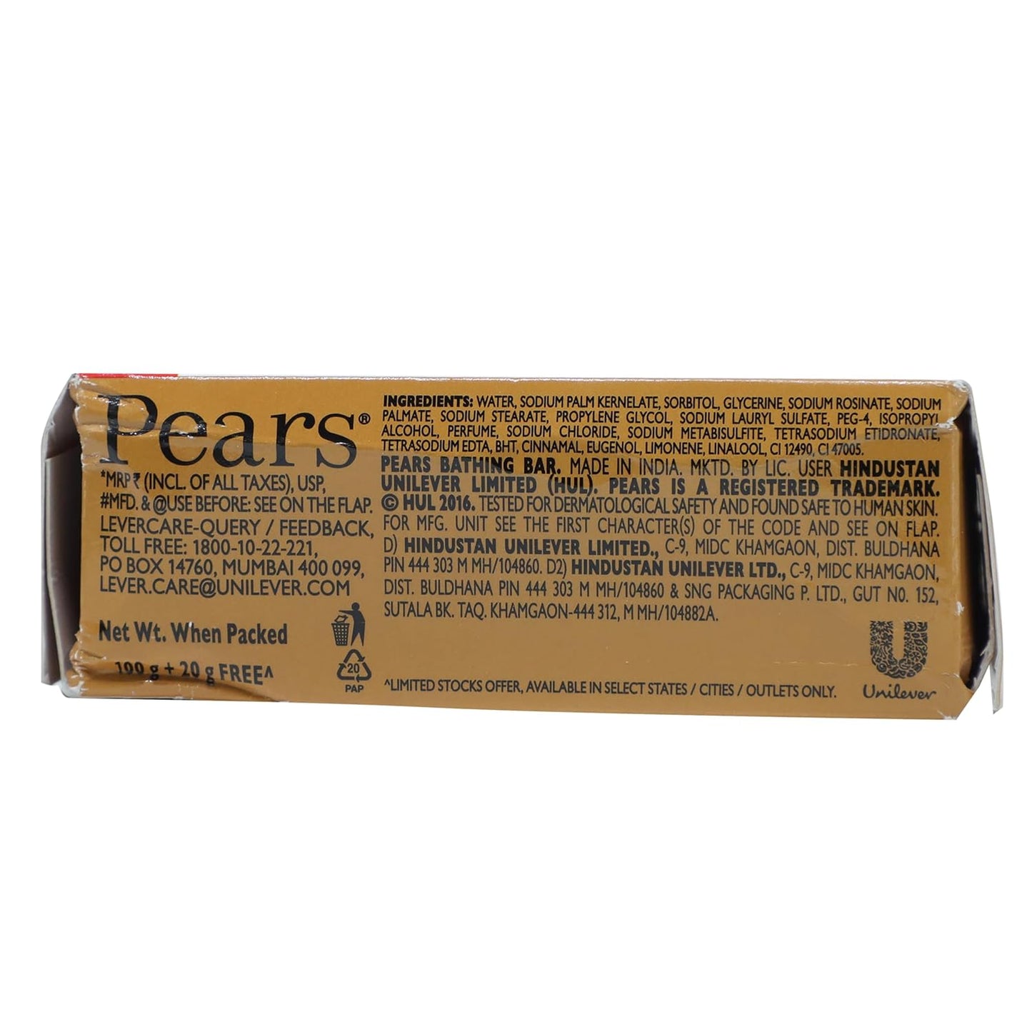 Pears Pure & Gentle Soap: 75 g