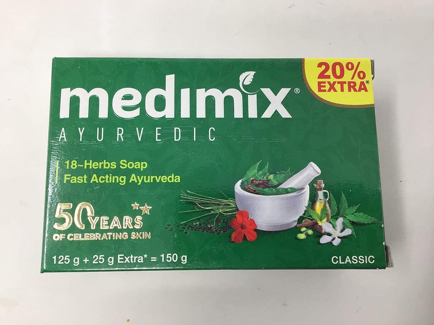 Medimix 18 Herb Soap: Handmade, Pack of 10 (10 x 125