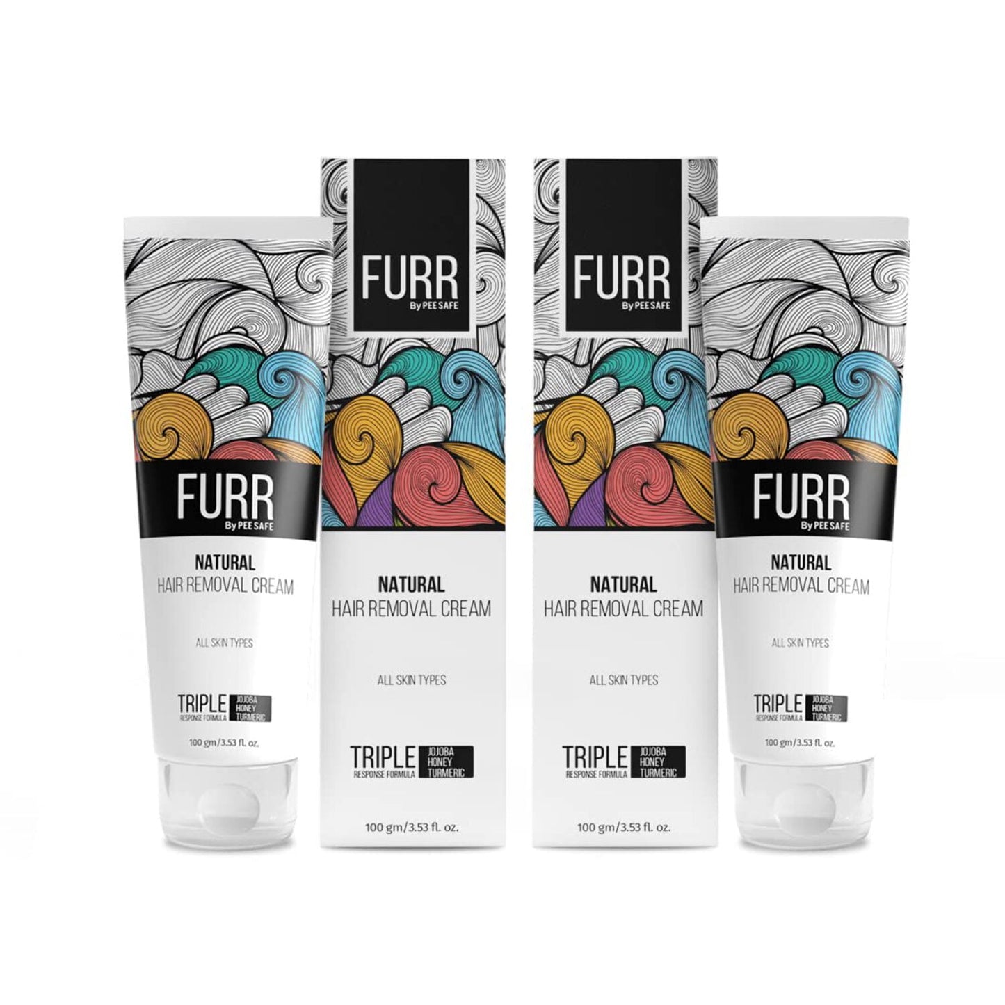 FURR Natural Hair Removal Cream 100gm | Removes Hair In 5 Min | For Men and Women | Suitab
