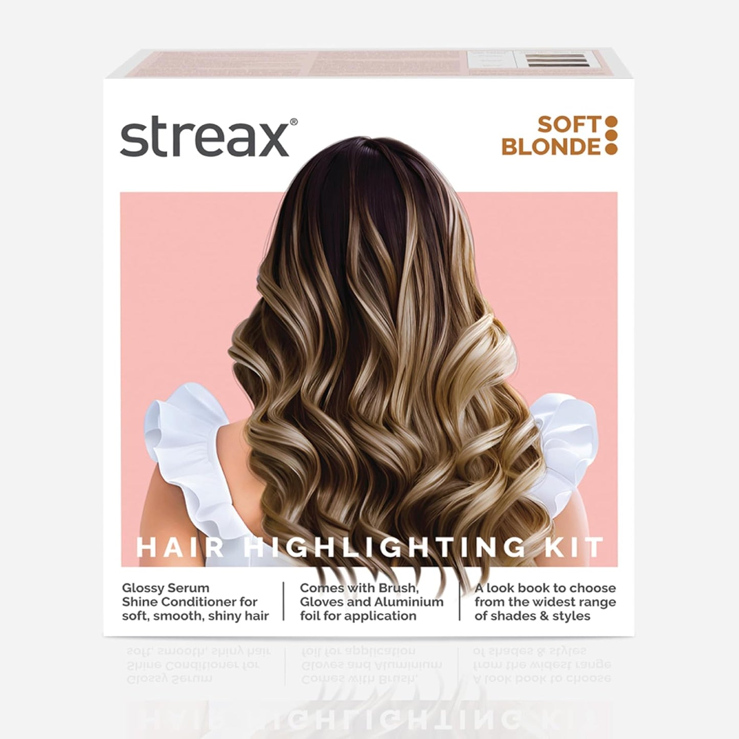Streax Hair Colour Highlight Kit: Blonde, Carola Pink, With Walnut, Pack of