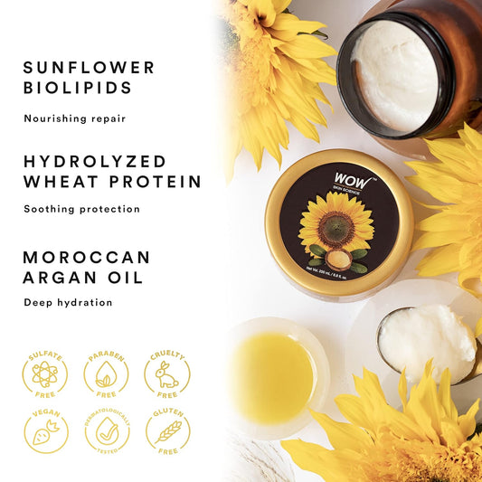 WOW Sunflower & Argan Oil Hair Mask: 200 ml
