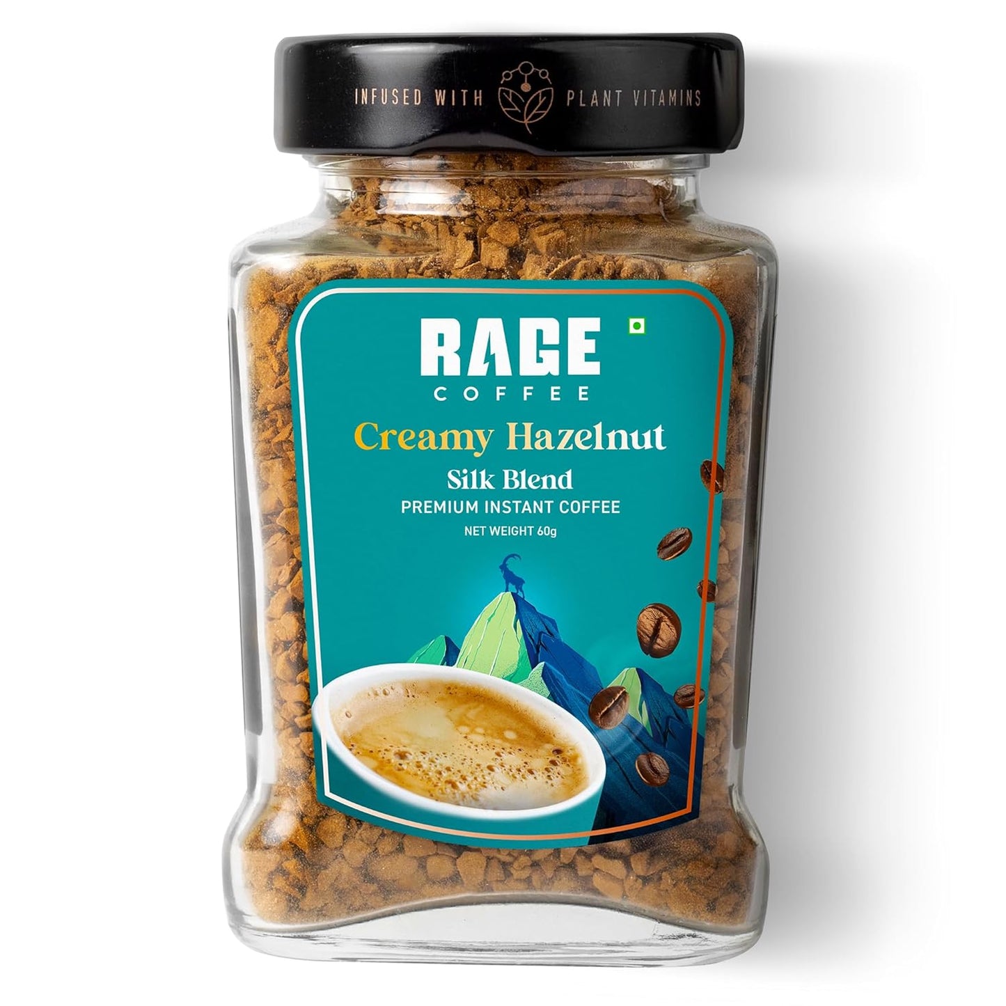 Rage Instant Coffee: Creamy Hazelnut, 50