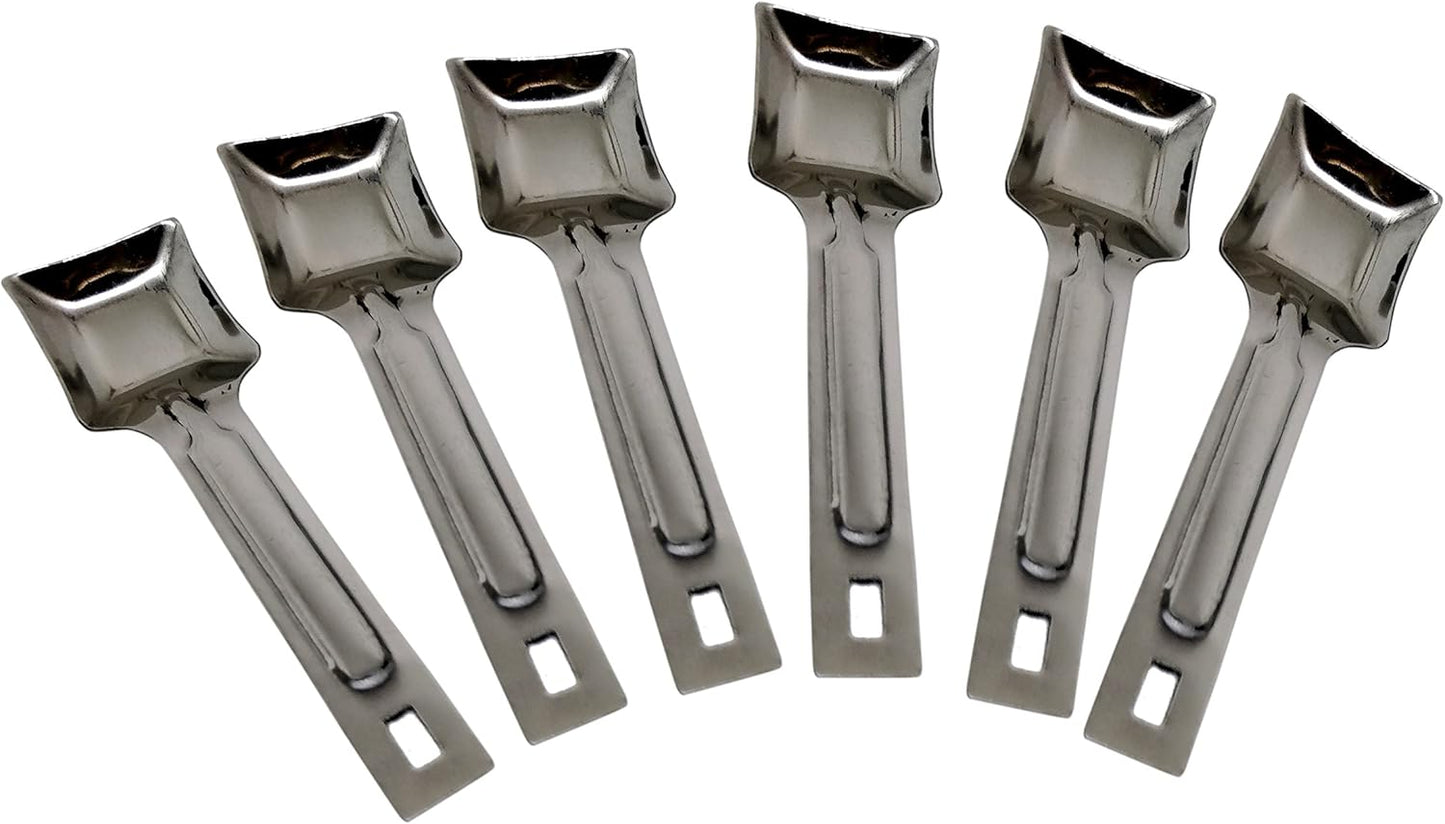 iKonbi Stainless Steel Set of 6 Canister Spoons for Home and Kitchen 13.5x3 cm 130 Gram