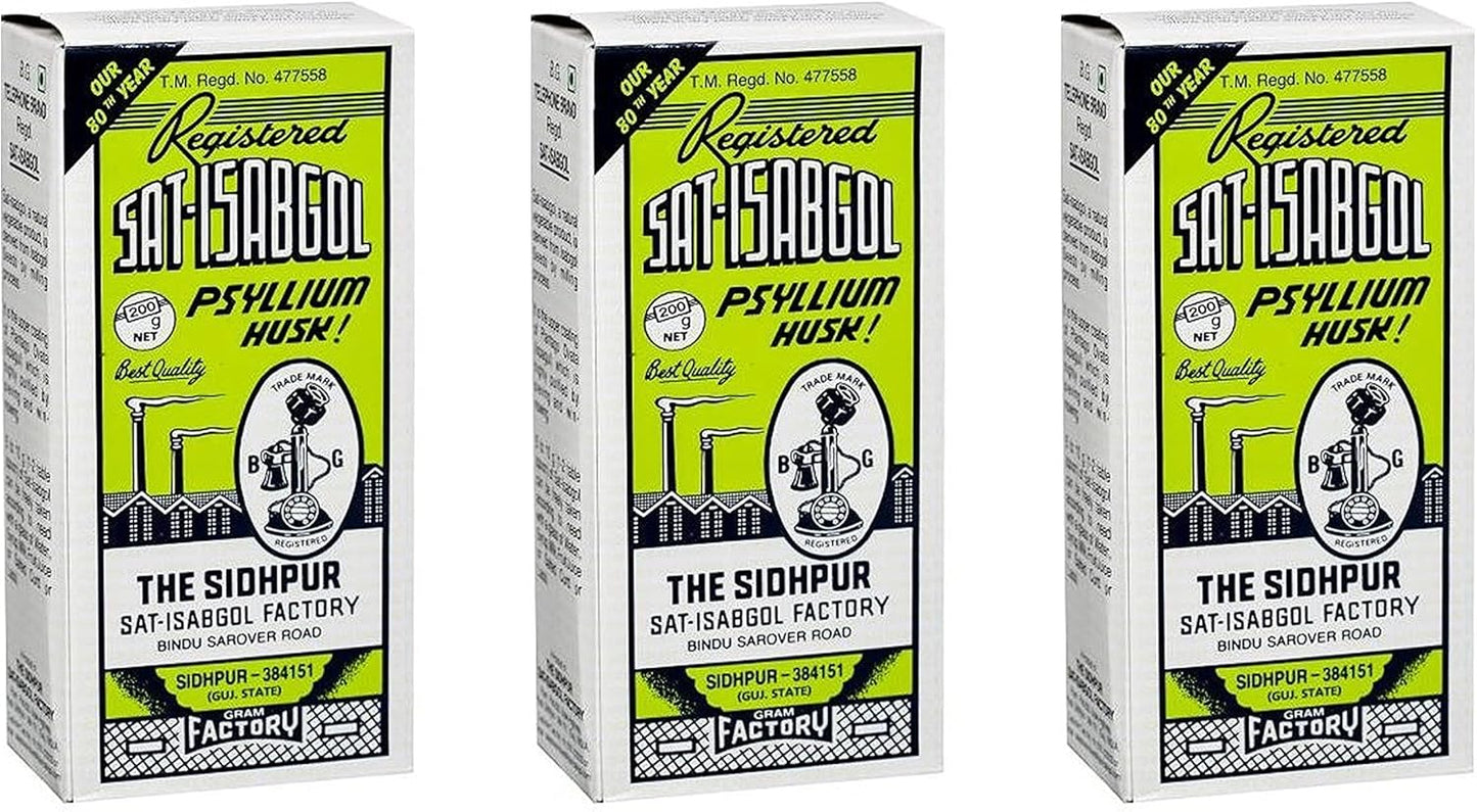 Telephone Brand Sat-Isabgol – Psyllium Husk: 200g, Pack of