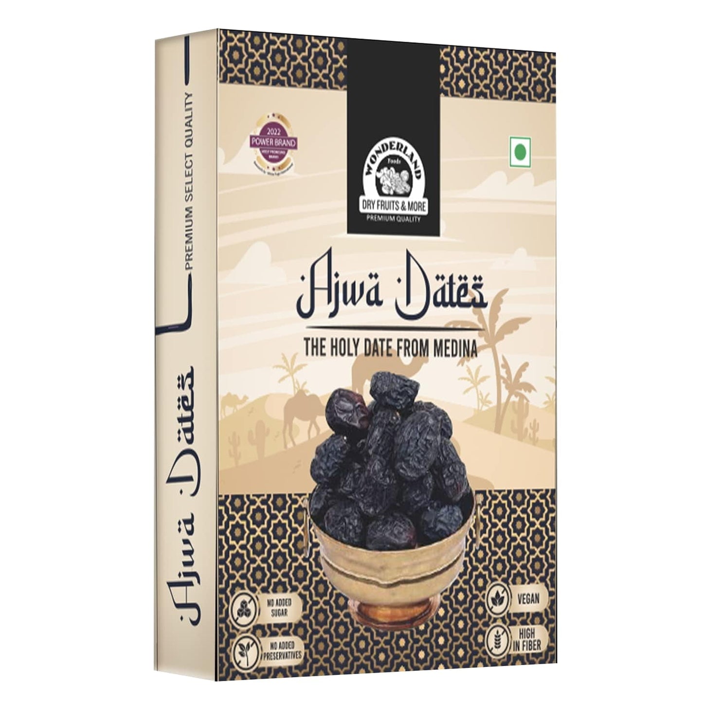 100% Natural Ajwa Dates By Wonderland Foods 200gm, | Healthy & Nutritious Soft Khajoor Hea