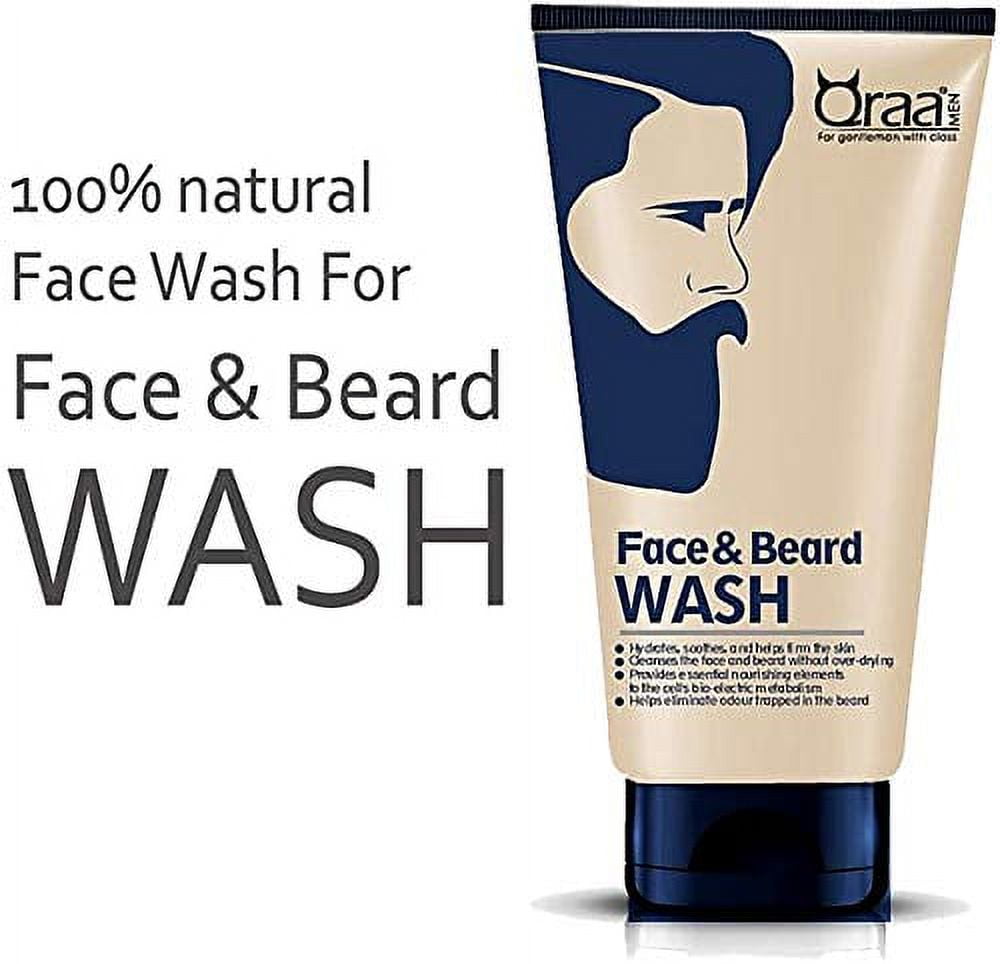 Qraa Face And Beard Wash with Tea Tree Oil, 100g