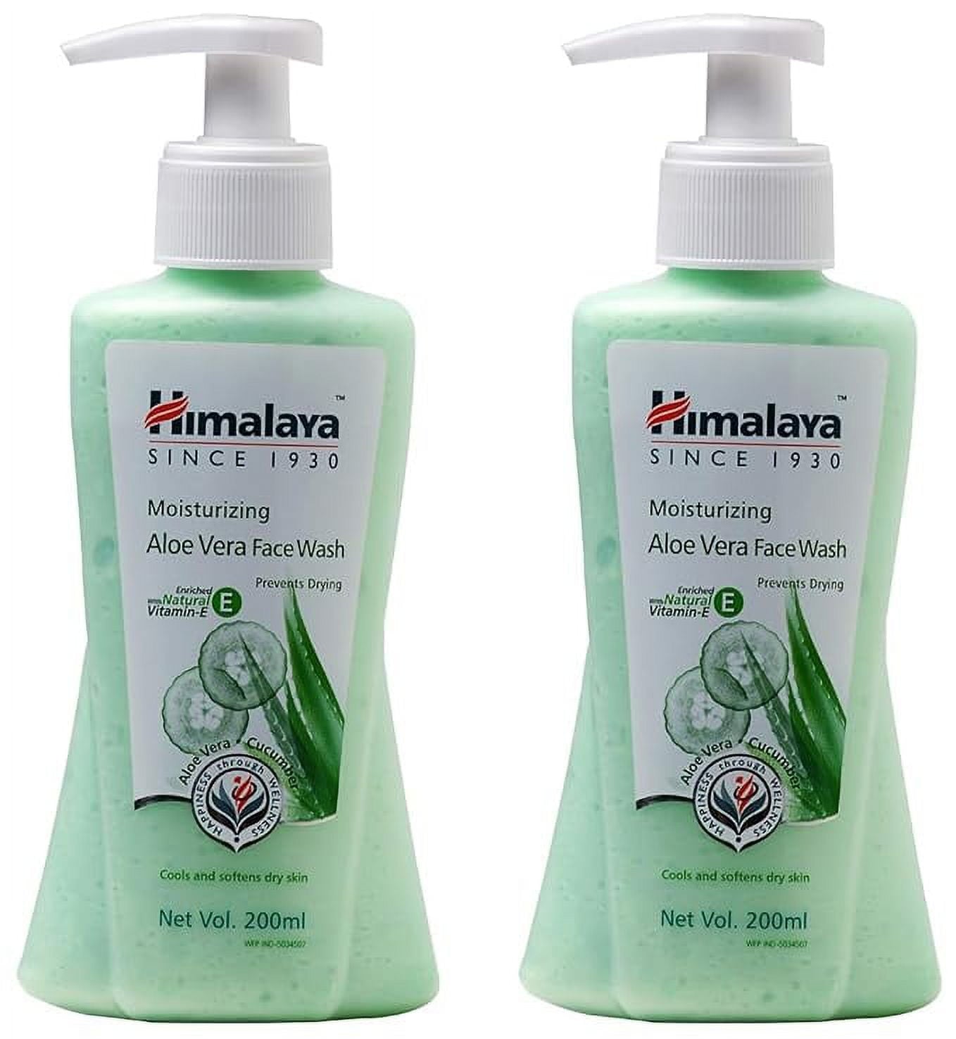 Himalaya Moistur Aloe Vera FaceWash, 200ml (Pack of 2)