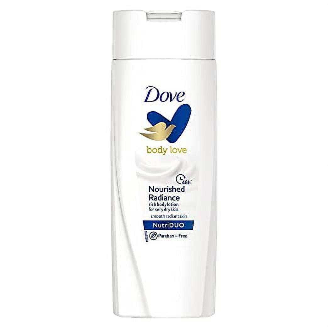 Dove Body Love Nourished Radiance BodyLotion For Very Dry Skin 48hrs Moisturisation Parabe