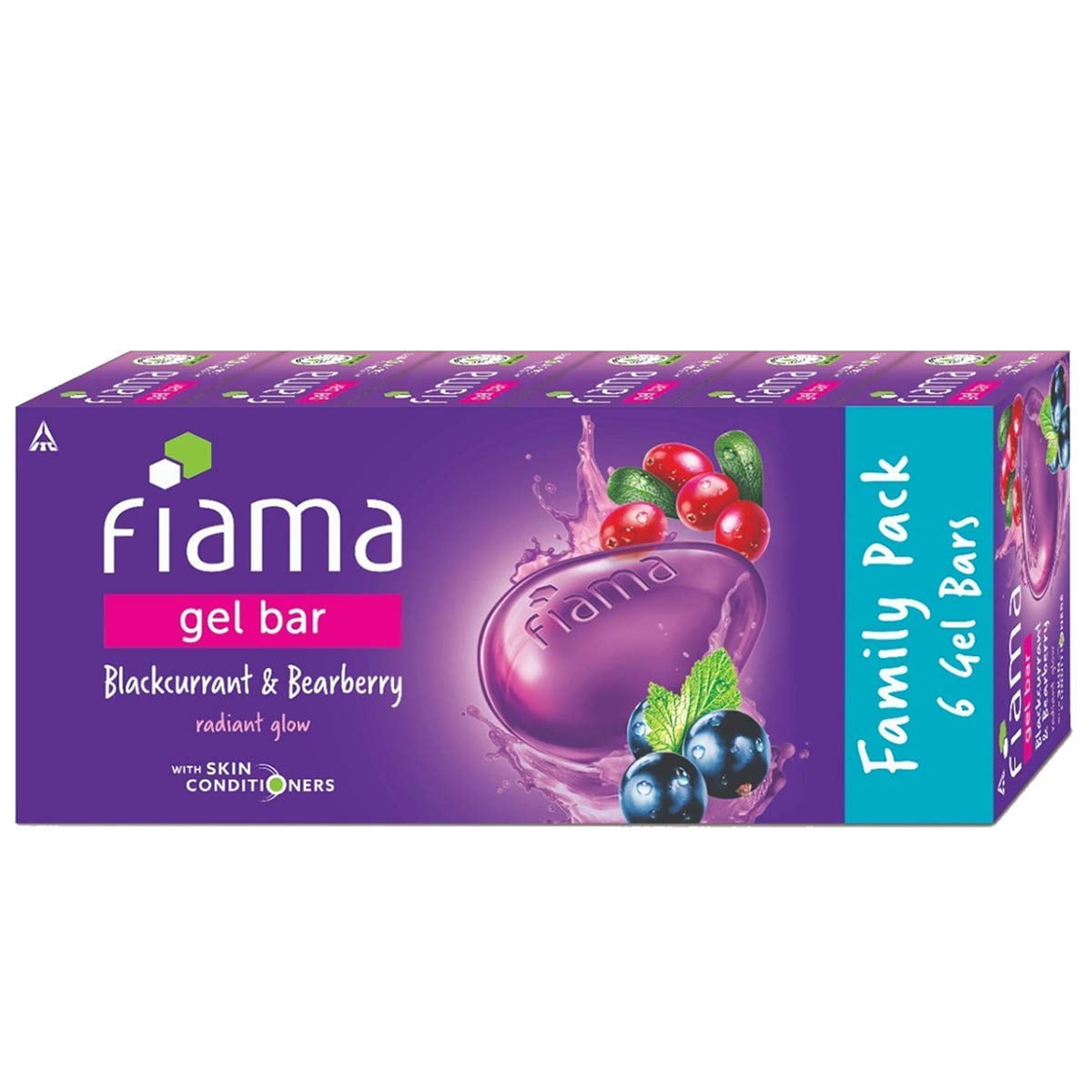 Fiama Gel Bar Blackcurrant And Bearberry for Radiant Glowing Skin,125g soap,