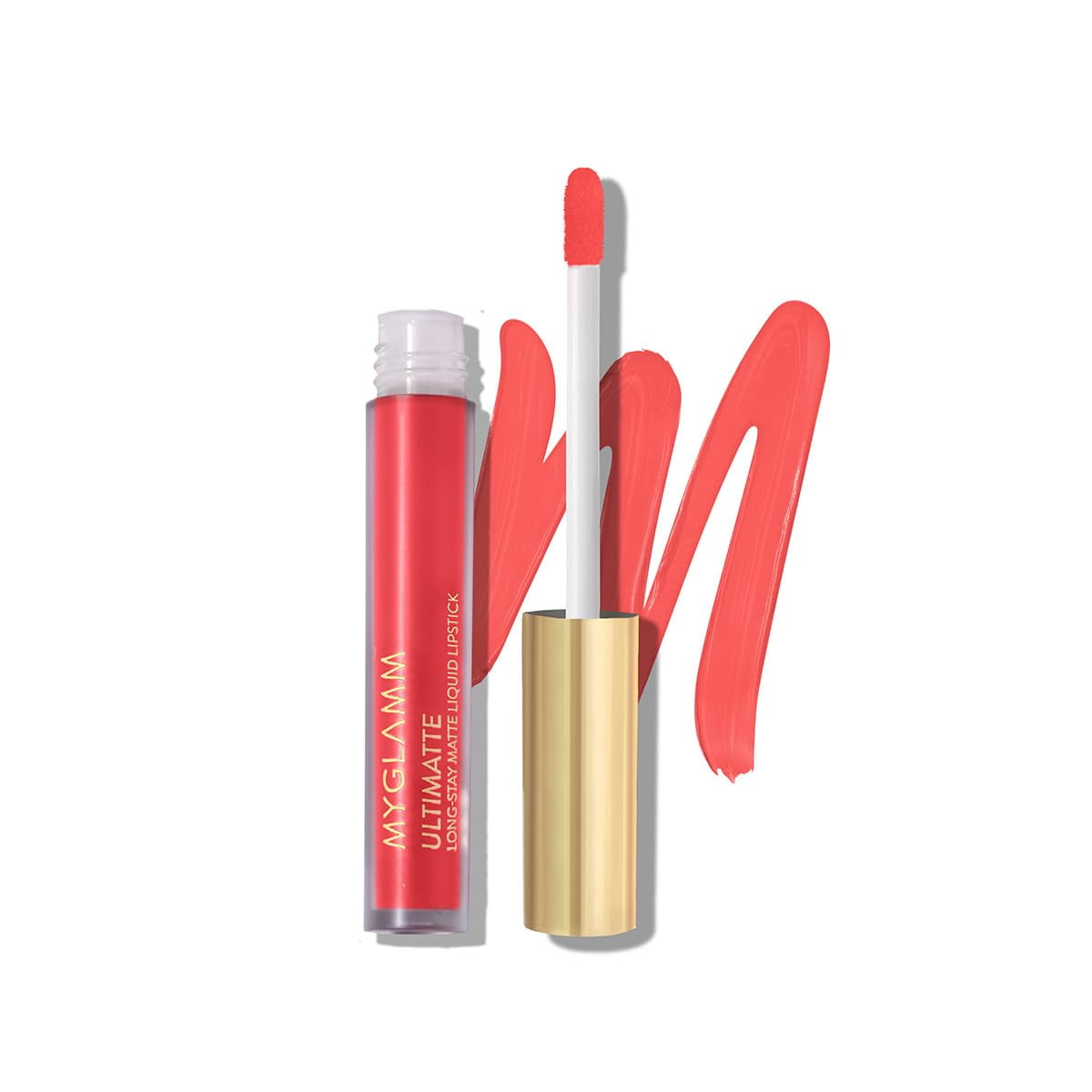 MyGlamm Ultimatte Long Stay Matte Liquid Lipstick - Coral Slayer (Coral) | Long Lasting Li