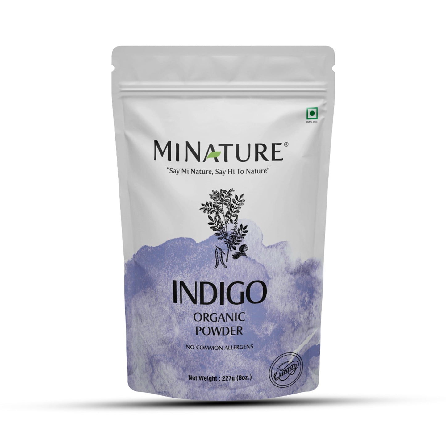 mi nature Indigo Powder | Pure & Natural Hair Dye| Herbal Hair color| 227 Gram, (08 oz) 0.
