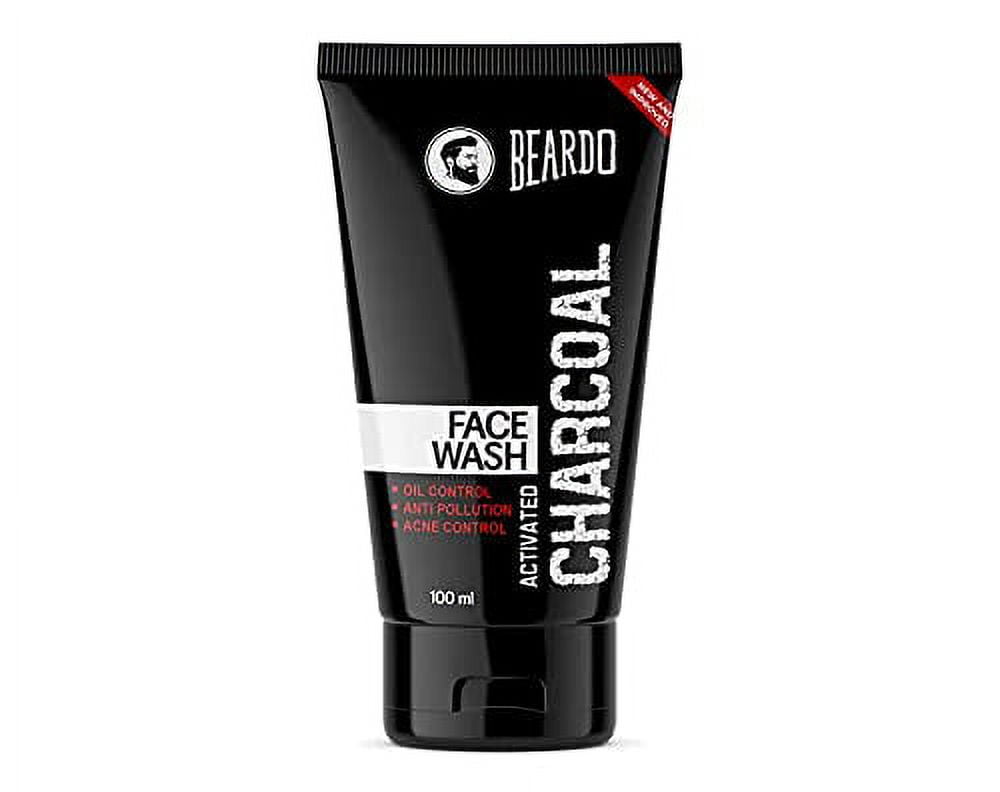 Beardo Activated Charcoal Anti-Pollution FaceWash for Deep Pore Cleaning, 100ml | Removes