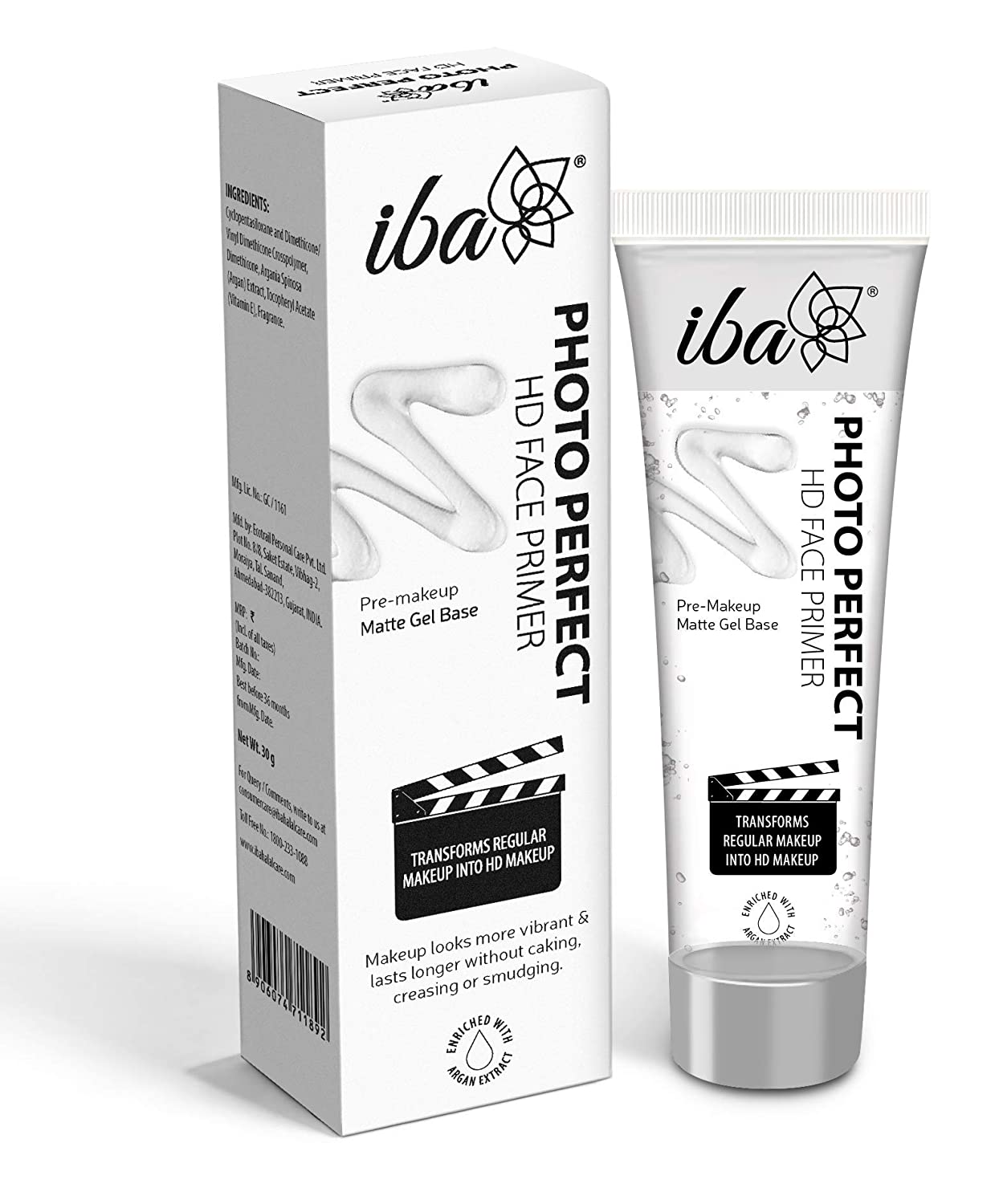 Iba Halal Care Photo Perfect Hd Face Primer, Transparent, 35 Gm