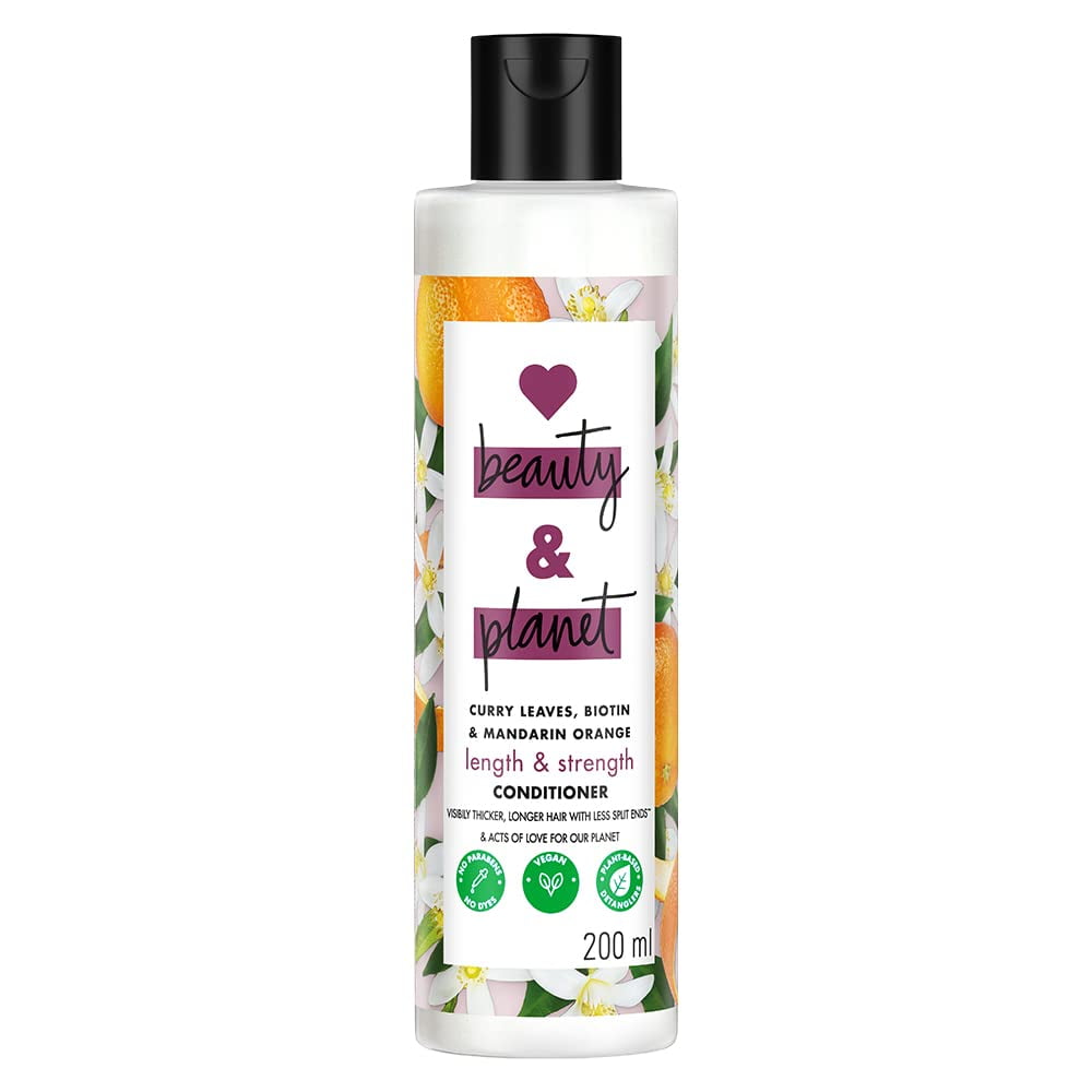 Love Beauty & Planet Curry Leaves, Biotin & Mandarin Conditioner for Split-end free long h