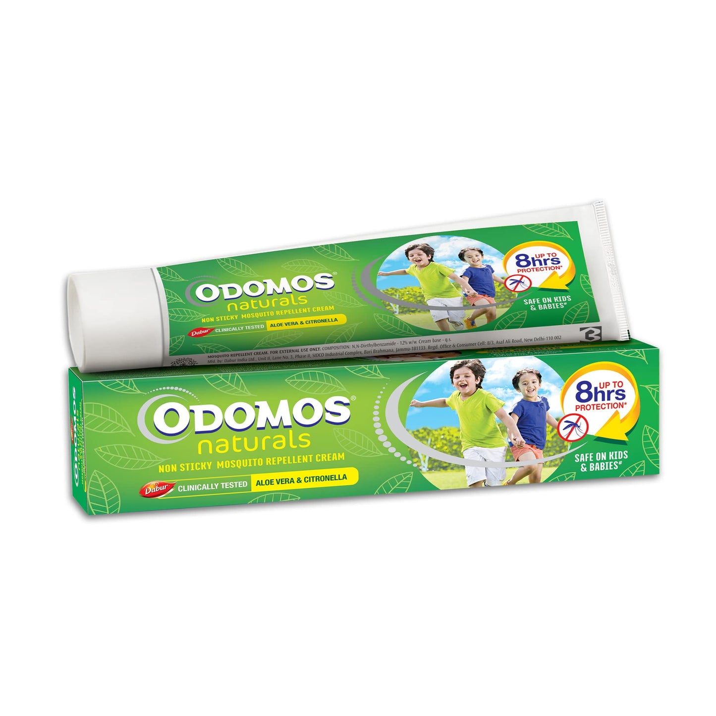 Dabur Odomos Naturals Non-Sticky Mosquito Repellent Cream - 100G | Protection From Mosquit