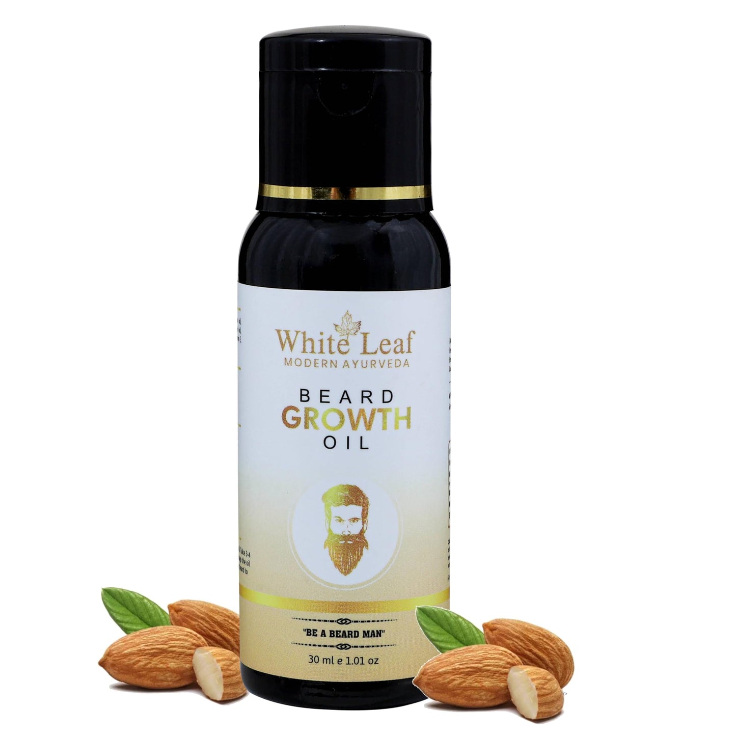 White Leaf Beard Oil For Men 30 Ml - Nourishes And Strengthens Hair For Thicker, Fuller Be