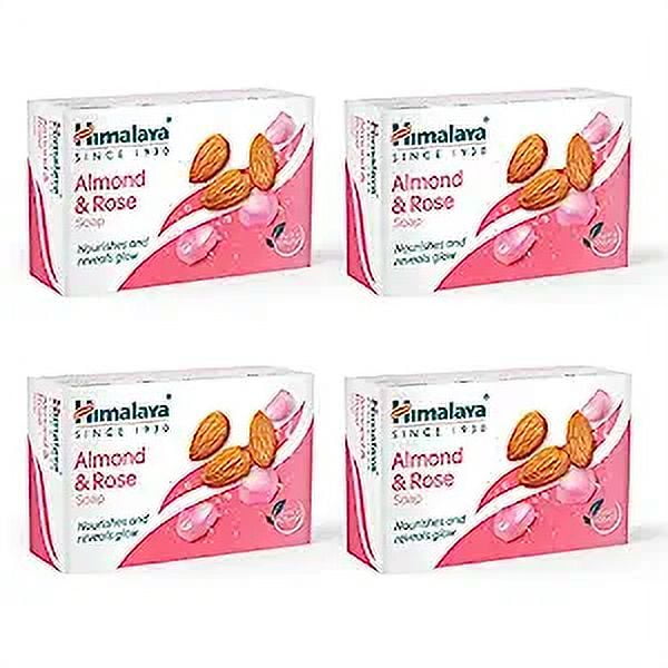 Himalaya Herbals Soap, Almond and Rose, 125g (Pack of 4)
