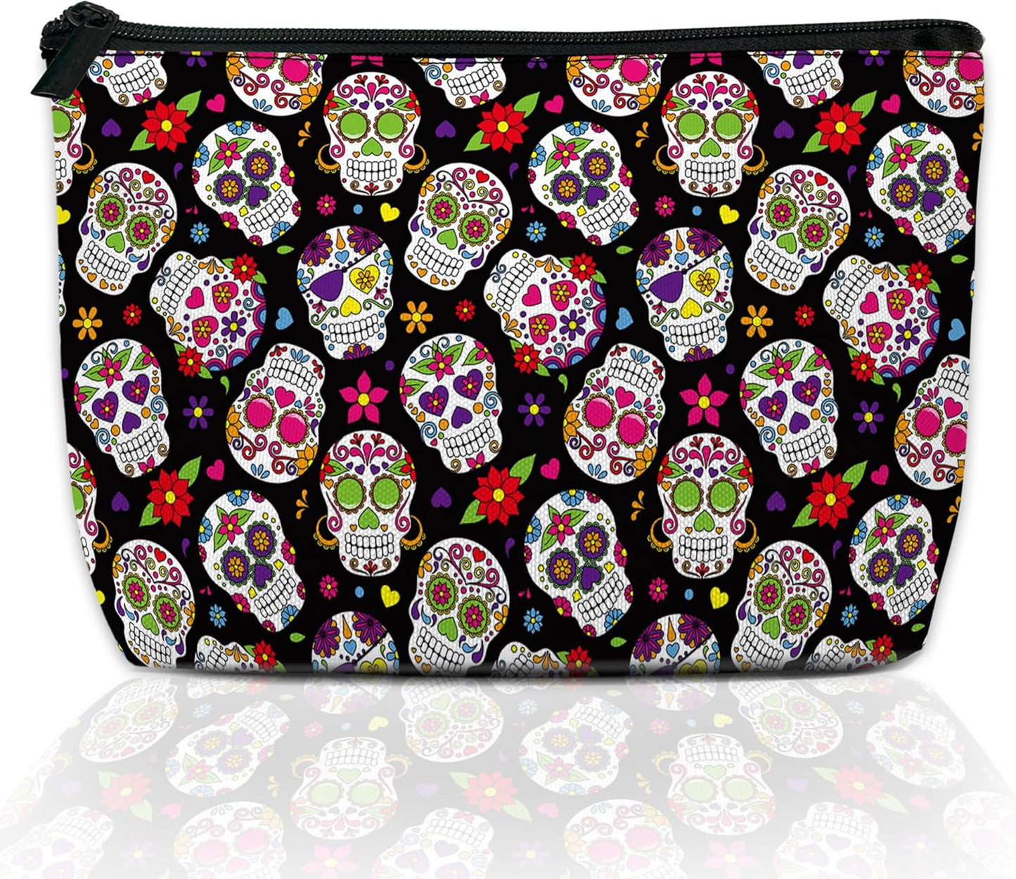 iKonbi Makeup Bag Day Of The Dead Sugar Skull Cosmetic