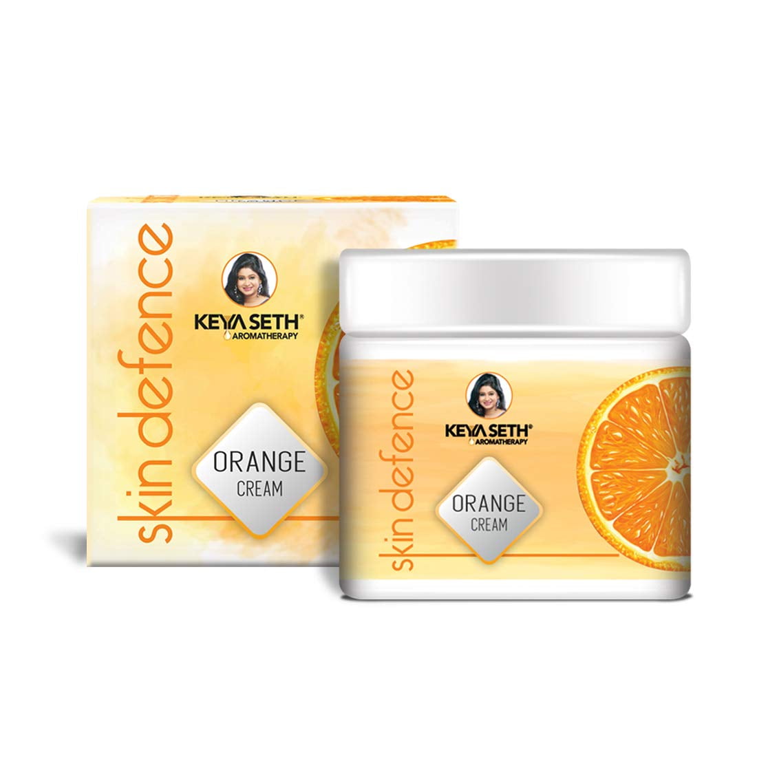 Keya Seth Aromatherapy Skin Defence Orange Cream- Light Moisturizing, Quick Absorbing, Ski