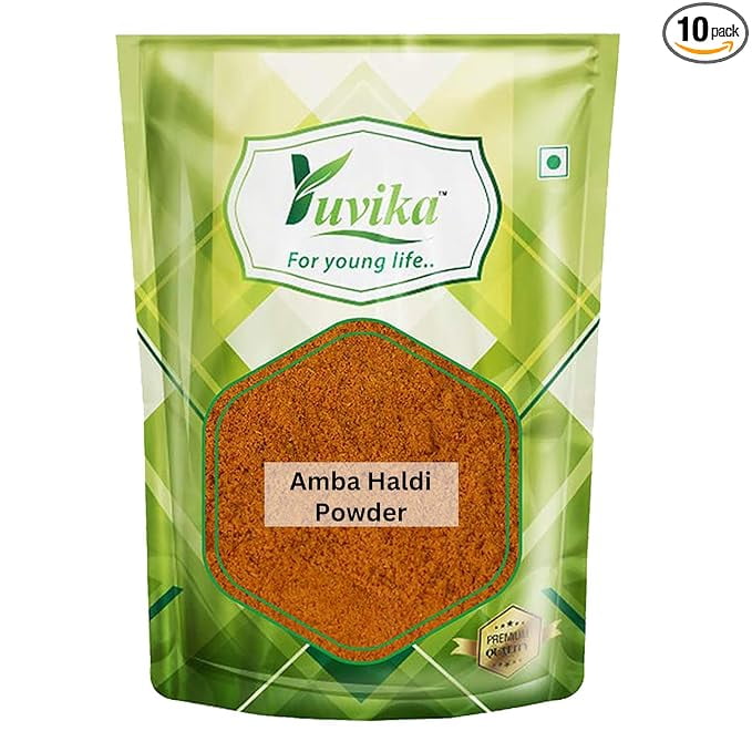 YUVIKA Amba Haldi Powder - Jangli Haldi - Curcuma Aromatica - Wild Turmeric Powder (100 Gr