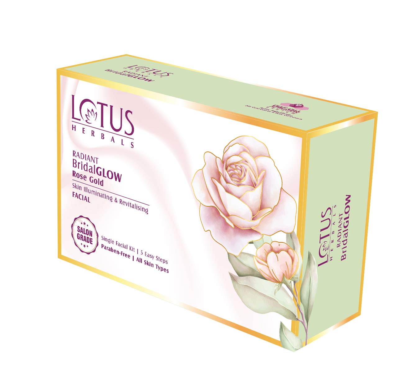 LOTUS HERBALS Radiant Bridal GLOW Rose Gold Skin Illuminating & Revitalizing Facial Single